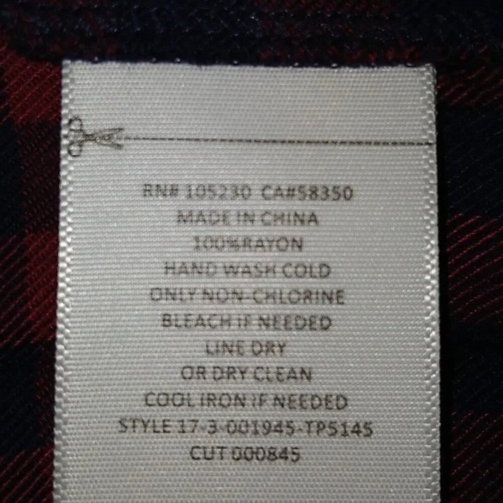 Joie Red Gingham Plaid Popover Top - Picture 7 of 7